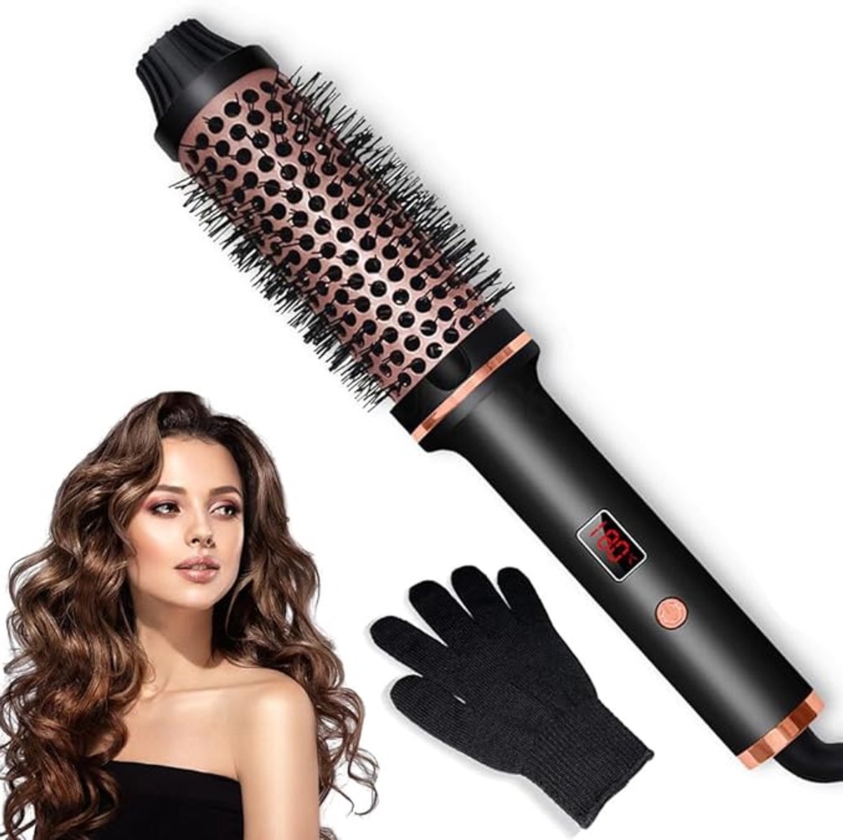 Verte Ergonomische Warmteborstel - Blowout Thermal Brush 38mm - Krultang - Krulborstel - Stijlborstel - Fohnborstel Alternatief