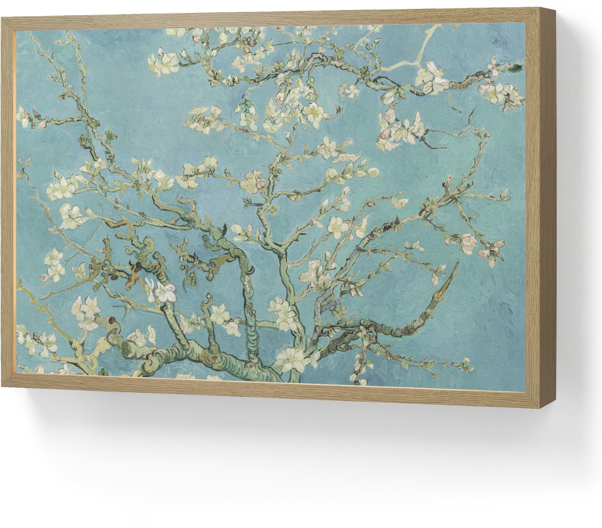 Wandlamp 60x40 cm - Oplaadbaar - Van Gogh - Amandelbloesem - Oude meesters - Kunst - Vinta