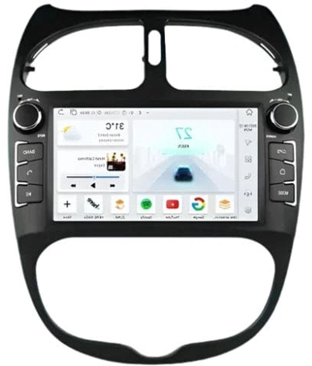 Auto Multimedia Speler - Voor PEUGEOT 206 206CC 206SW - 1GB16GB - Carplay Scherm - Navigatiesysteem Auto - Multimedia Autoradio - Zwart