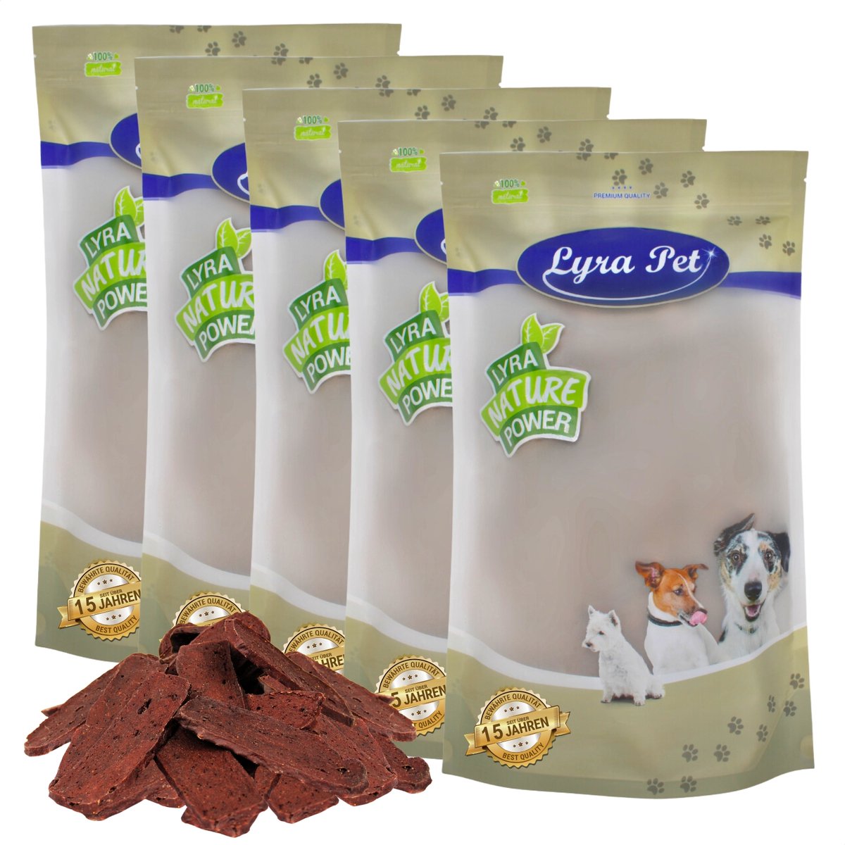 5 kg Lyra Pet® Rundvleesreepjes
