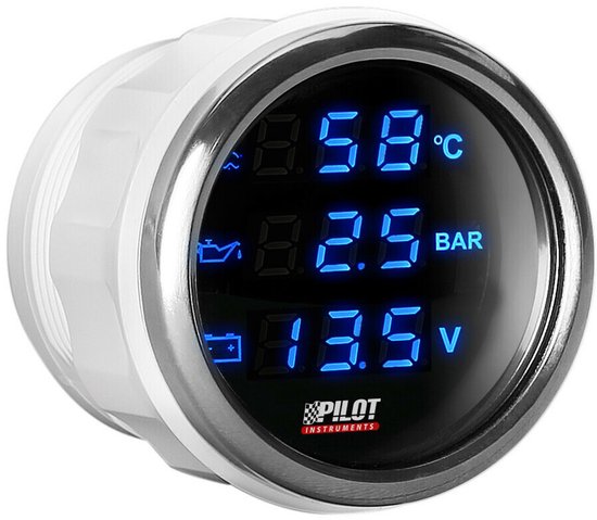 Roestvrije Manometer - Digitale Hydraulische Manometer 0-400BAR / 0-40Mpa / 0-5800PSI, LCD-scherm Digitale Luchtdruktester Drukmeter met G1/4-connector