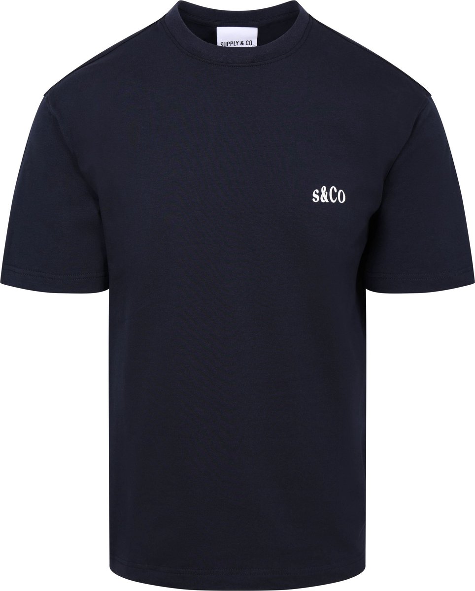 Supply & Co T-Shirt Backprint Donkerblauw (navy) - Maat S - Heren - Casual T-shirts