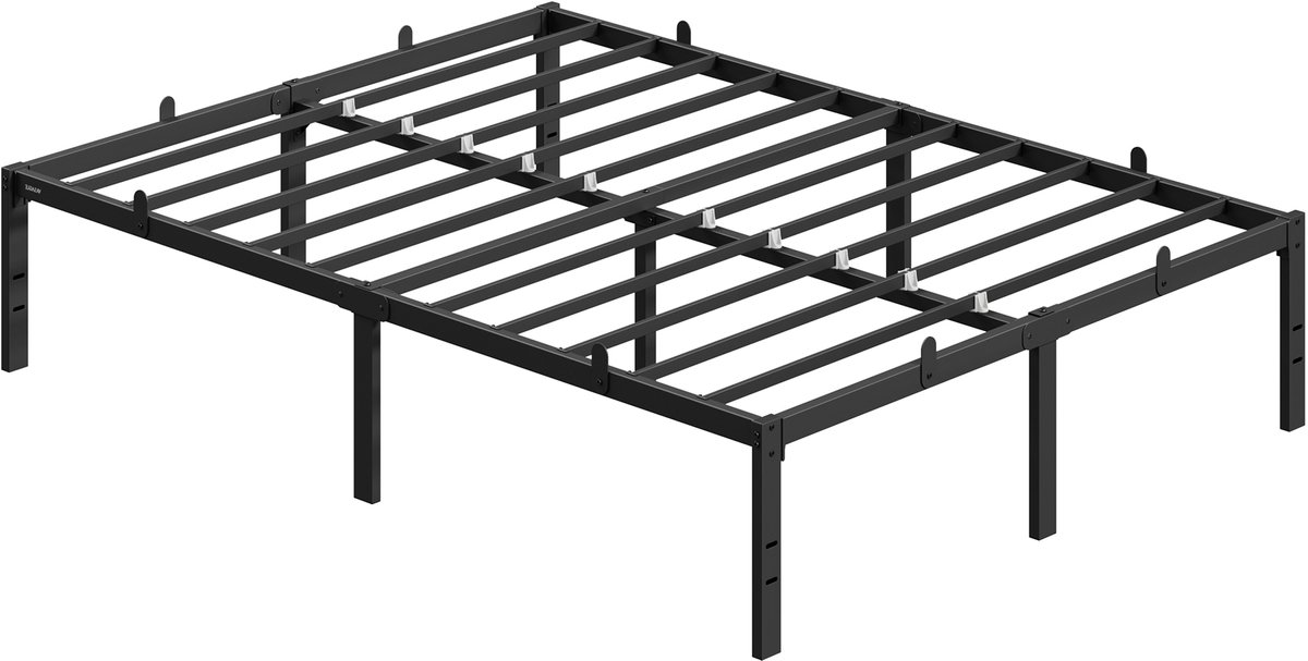 Vasagle Bed - Metalen Bed - 140 x 200 cm - Met Onderbedopbergruimte Zwart