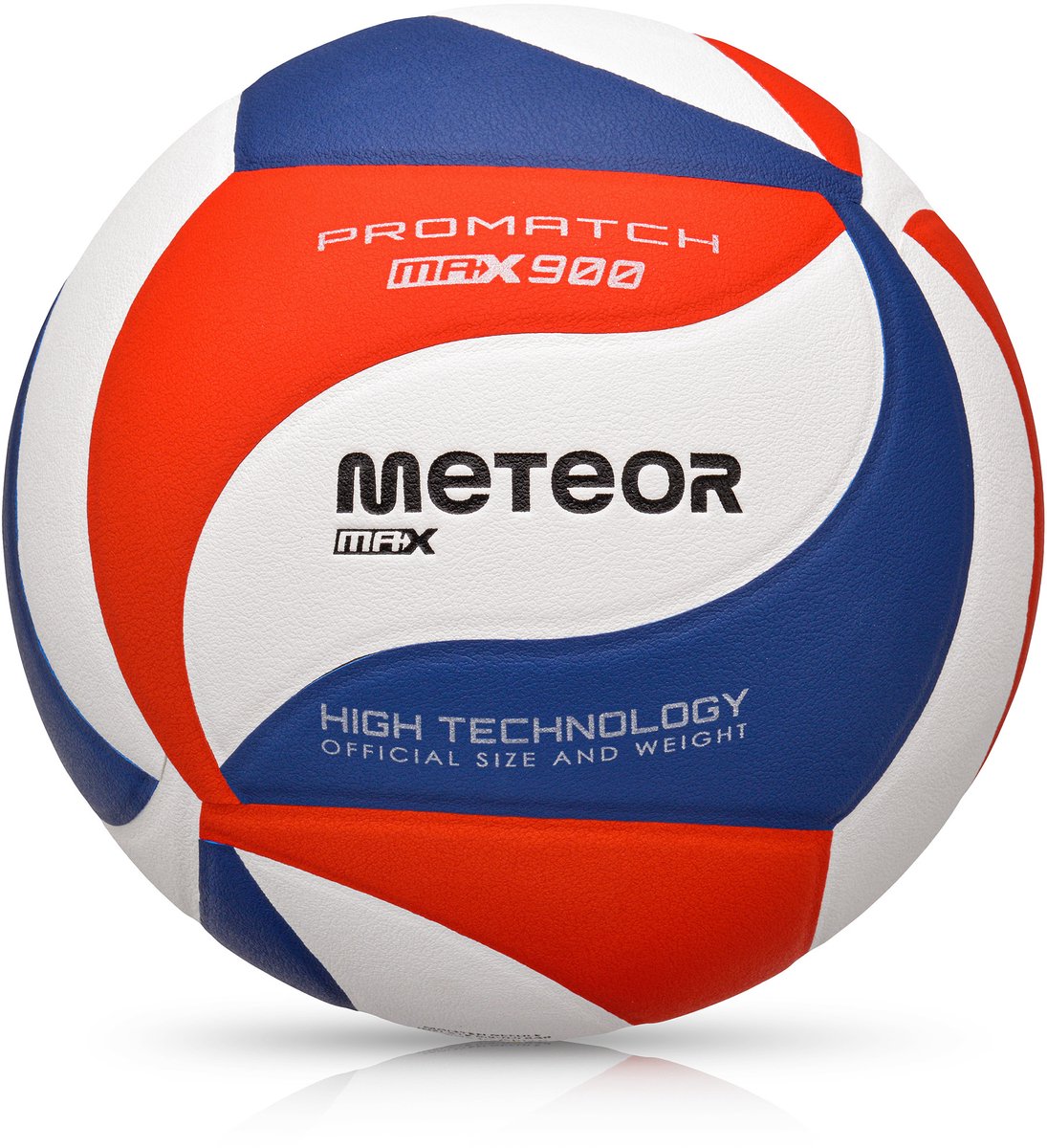 Meteor - Volleybal MAX900 - Blauw/Rood/Wit - Zacht - Duurzaam - Voor training en recreatie
