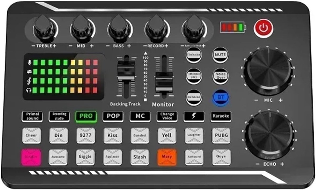 DJ Controller - Mixer Interface - Muziek Maken - Ingebouwde Effecten - 500g Gewicht