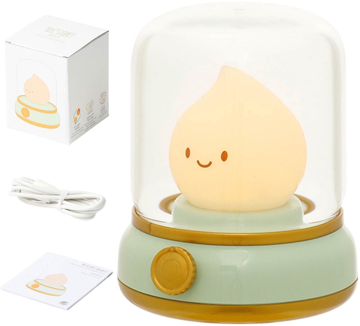 REFTTENW Nachtlampje Babykamer - Leeslamp Slaapkamer Voor Volwassenen - Usb-Oplaadbaar - Met Timer - 2 Modi - Draadloos - Babynachtlampje Voor Kinderen, Voedingslicht Groen