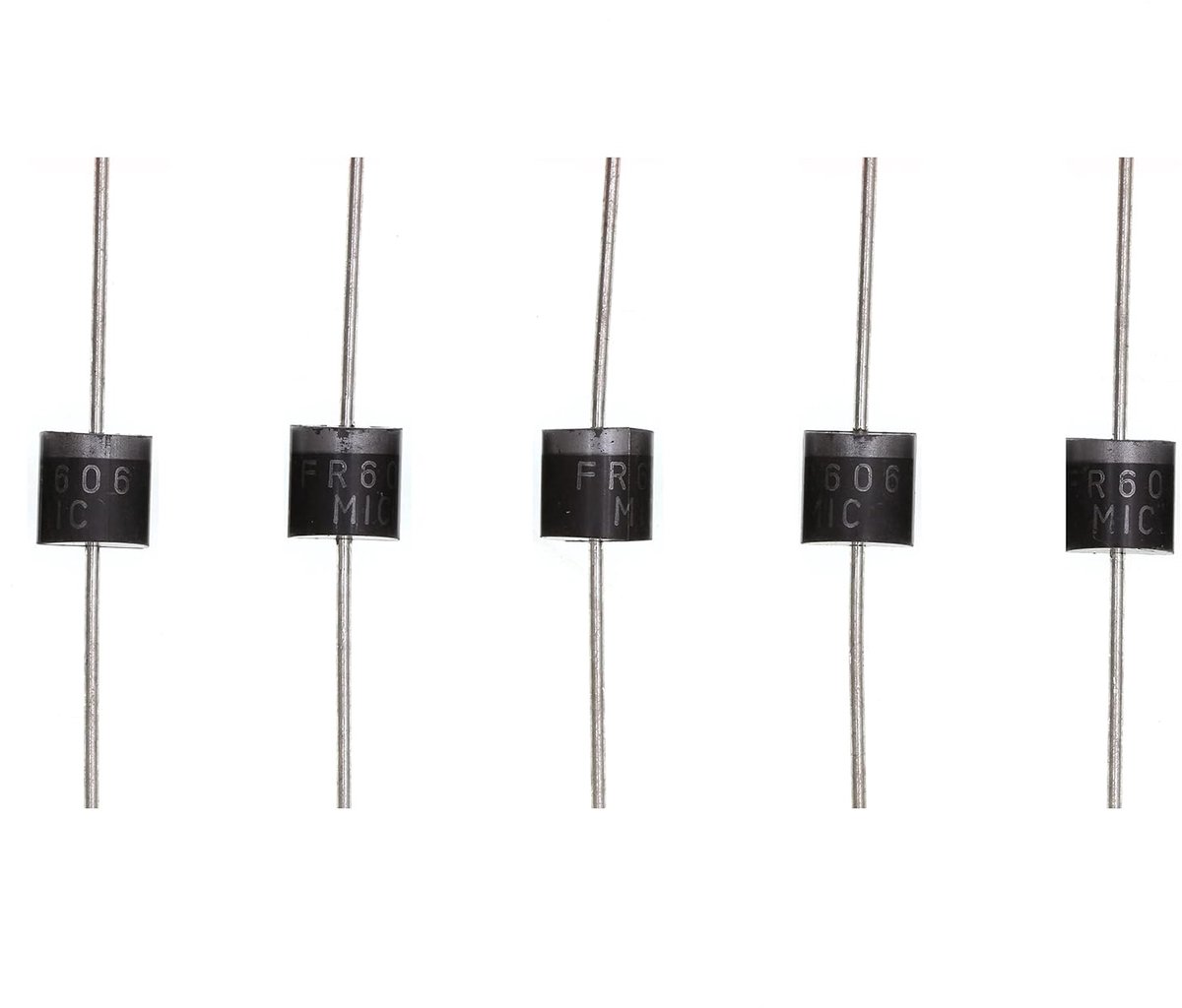 Gelijkrichter Diodes - Snelle Herstel Diodes - Elektronische Circuits - 6A 800V Capaciteit - R-6 Axiaal