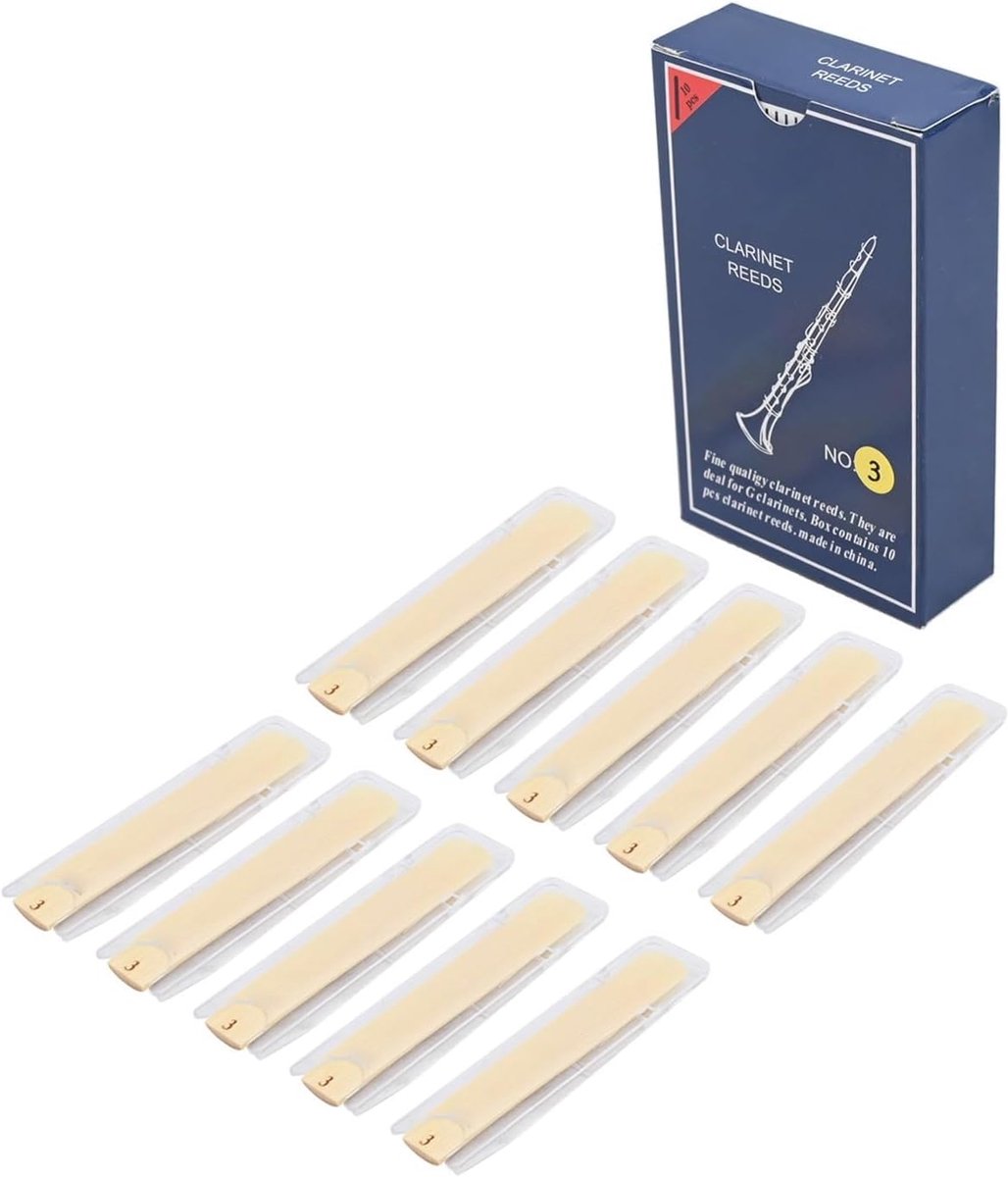Klarinet Rietjes - Houtblaas Accessoires - Muziek Maken - Set van 10 stuks - 11 x 7 x 3 cm