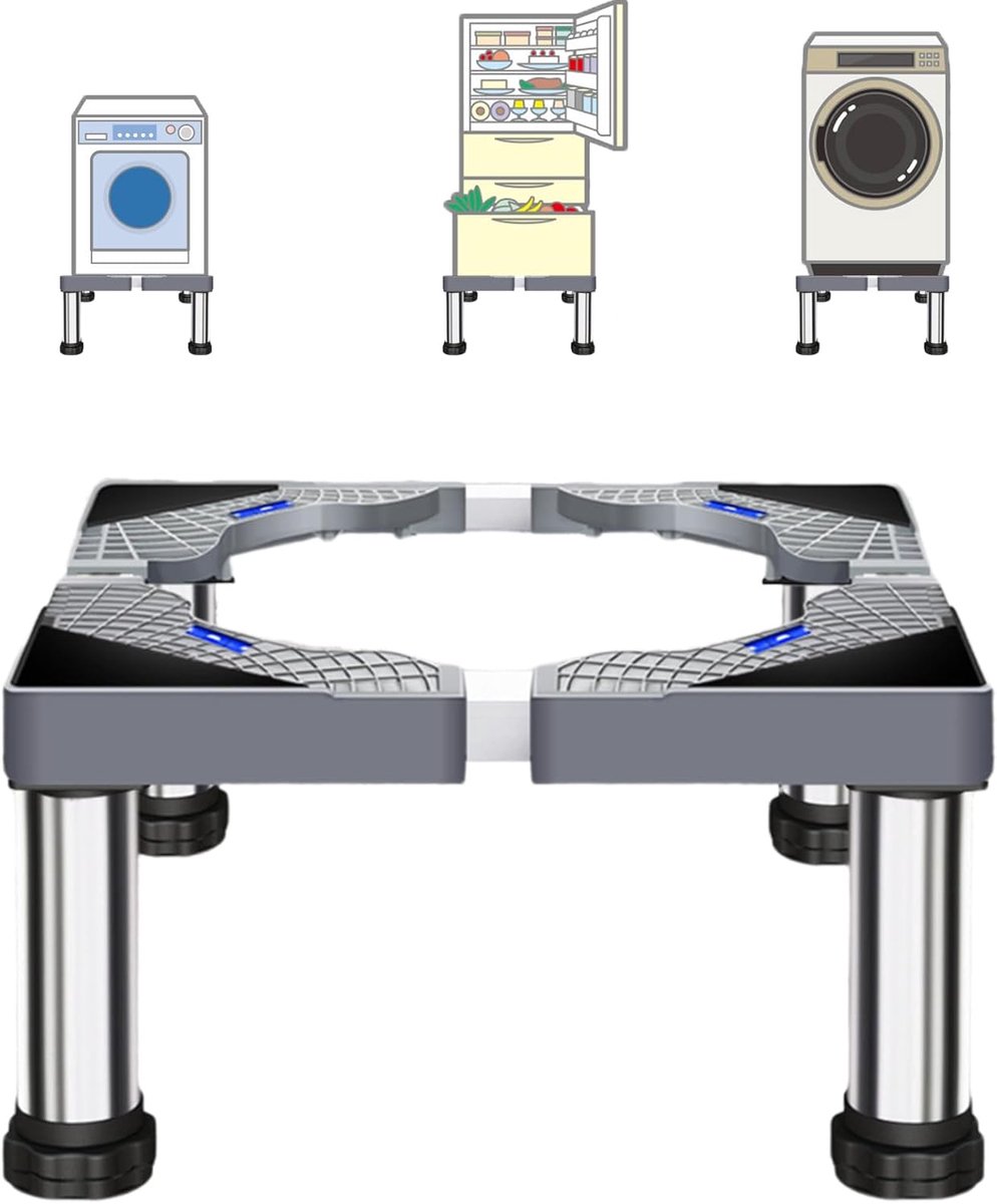Wasmachine Onderstel - Apparaat Standaard - Apparaten Verplaatsen - Verstelbare Afmetingen - 40-60cm Breed 17-20cm Hoog
