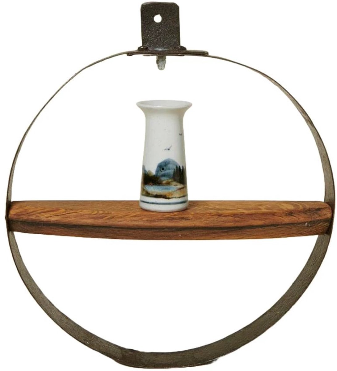 Hoepel met legplank van oude whiskyvaten - 40 cm doorsnede - Handgemaakt - Darach Scotland