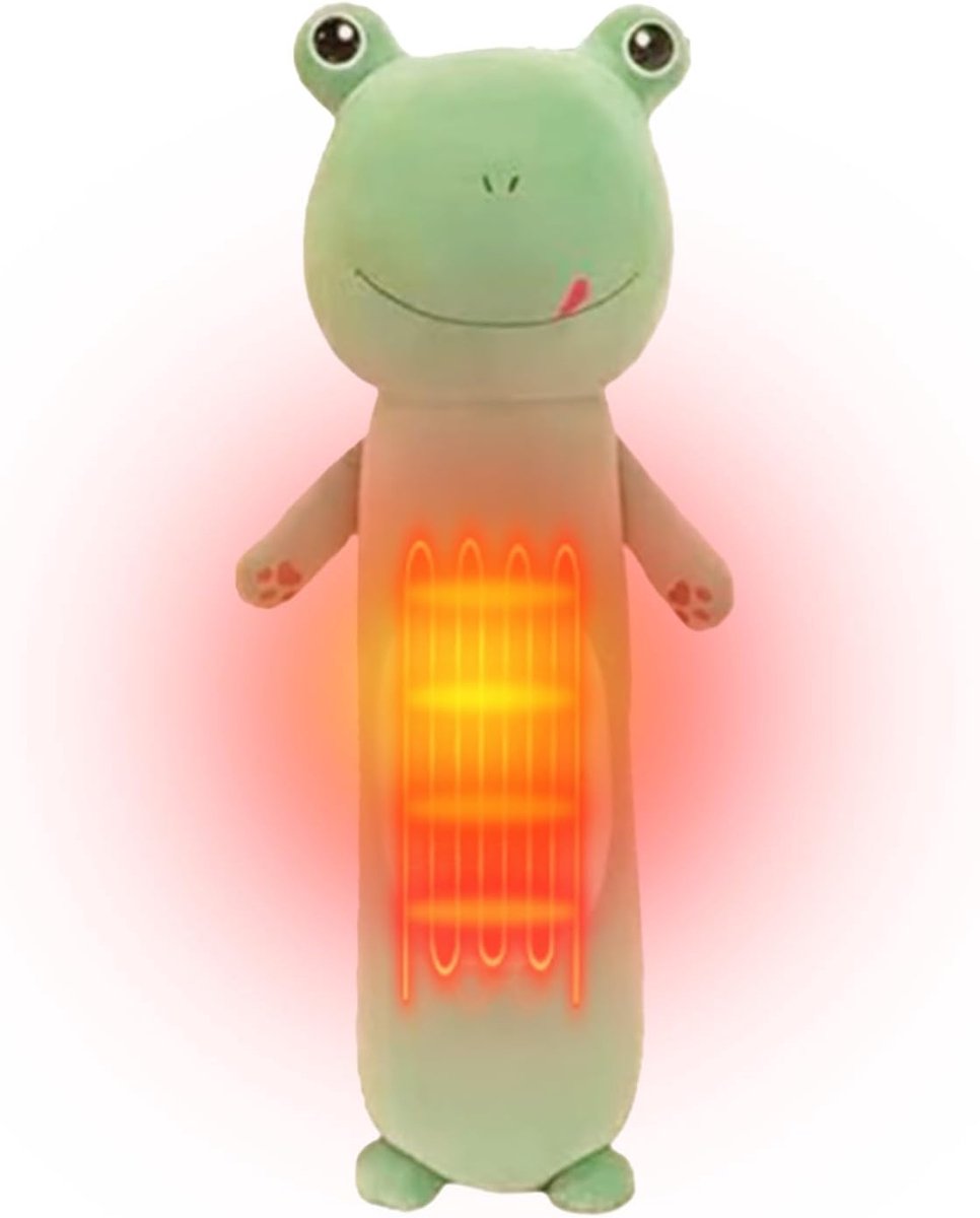 Verwarmingskussen Dier - Warmtekussen Pluche - Kramp Verlichting - 5 Temperatuur Niveaus - 53 x 15 cm - Groen