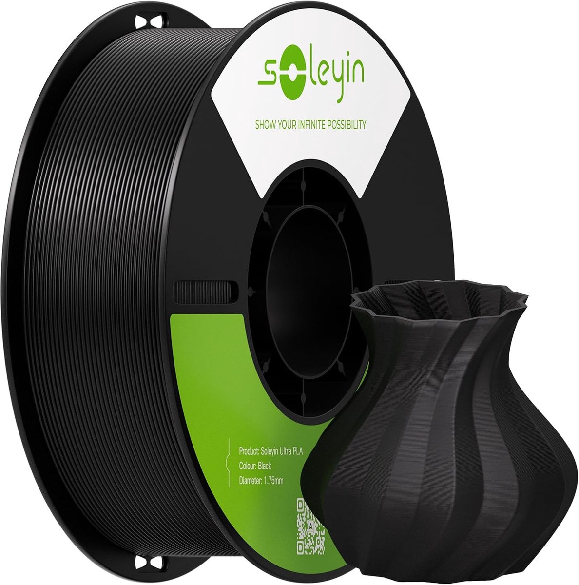 3D Printer Filament - PLA Draad - Objecten Printen - Hoge Printsnelheid - 1 KG - Zwart