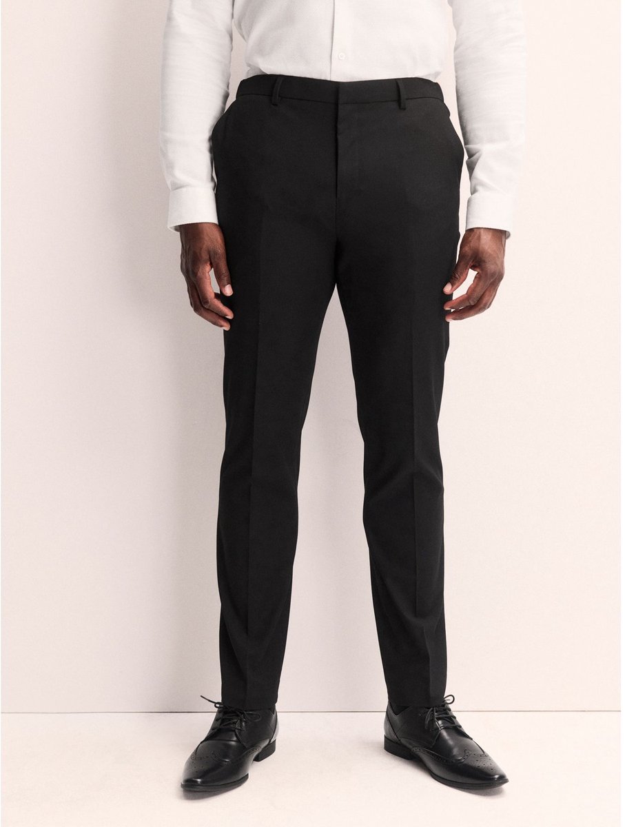 Next - Heren - Muscle-fit MotionFlex pantalon met stretch - Zwart
