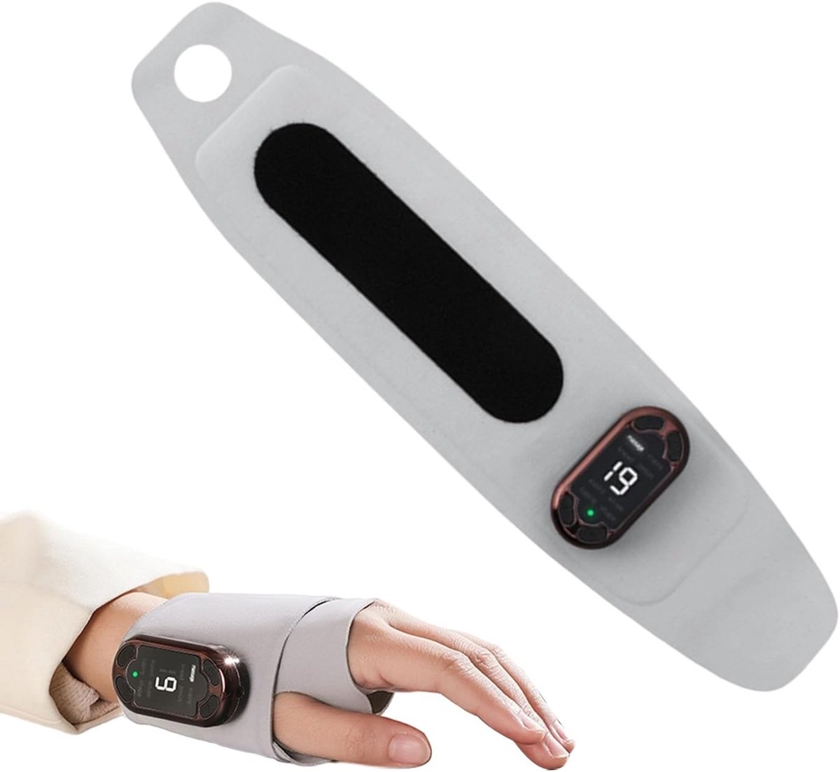 Elektrisch polsmassageapparaat - Verwarmde polsband - Ontspannende warmte - 8 Warmte Modi - 34 x 9 x 2 cm