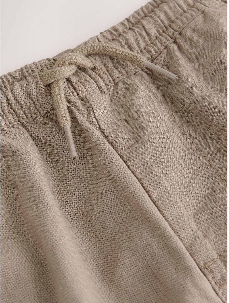 Next - Jongens - Linnen blend pull-on broeken - Bruin