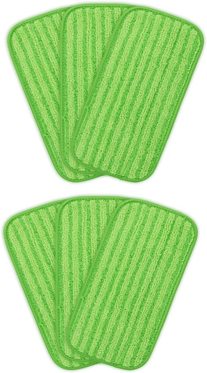 Herbruikbare Mop Pads - Microvezel Doeken - Vloeren Reinigen - Wasbaar & Droog - 6 Stuks - Grijs