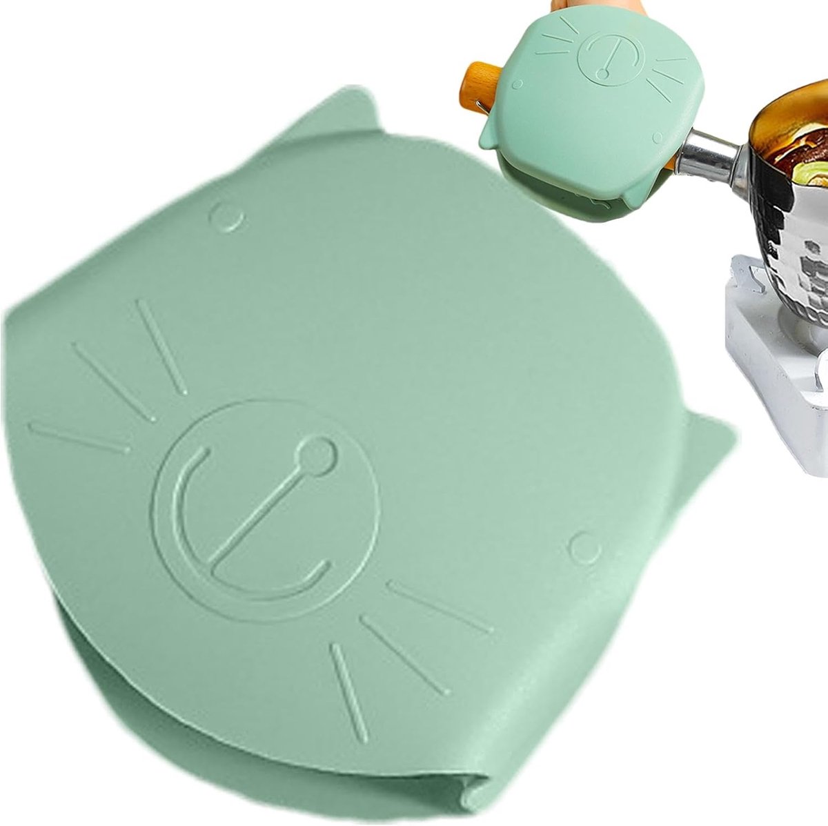 Siliconen Ovenwanten - Keuken Wanten - Hitte Bescherming - Antislip Ontwerp - 11 x 11 cm - Groen