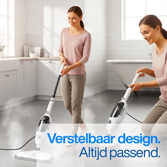 Hoge Druk 2 in 1 Stoomreiniger - Handstomer - Vlekkenreiniger - Met 8 Opzetstukken en 4 Microvezeldoeken - Bank, Vloer, Badkamer en Tapijt Reinigen