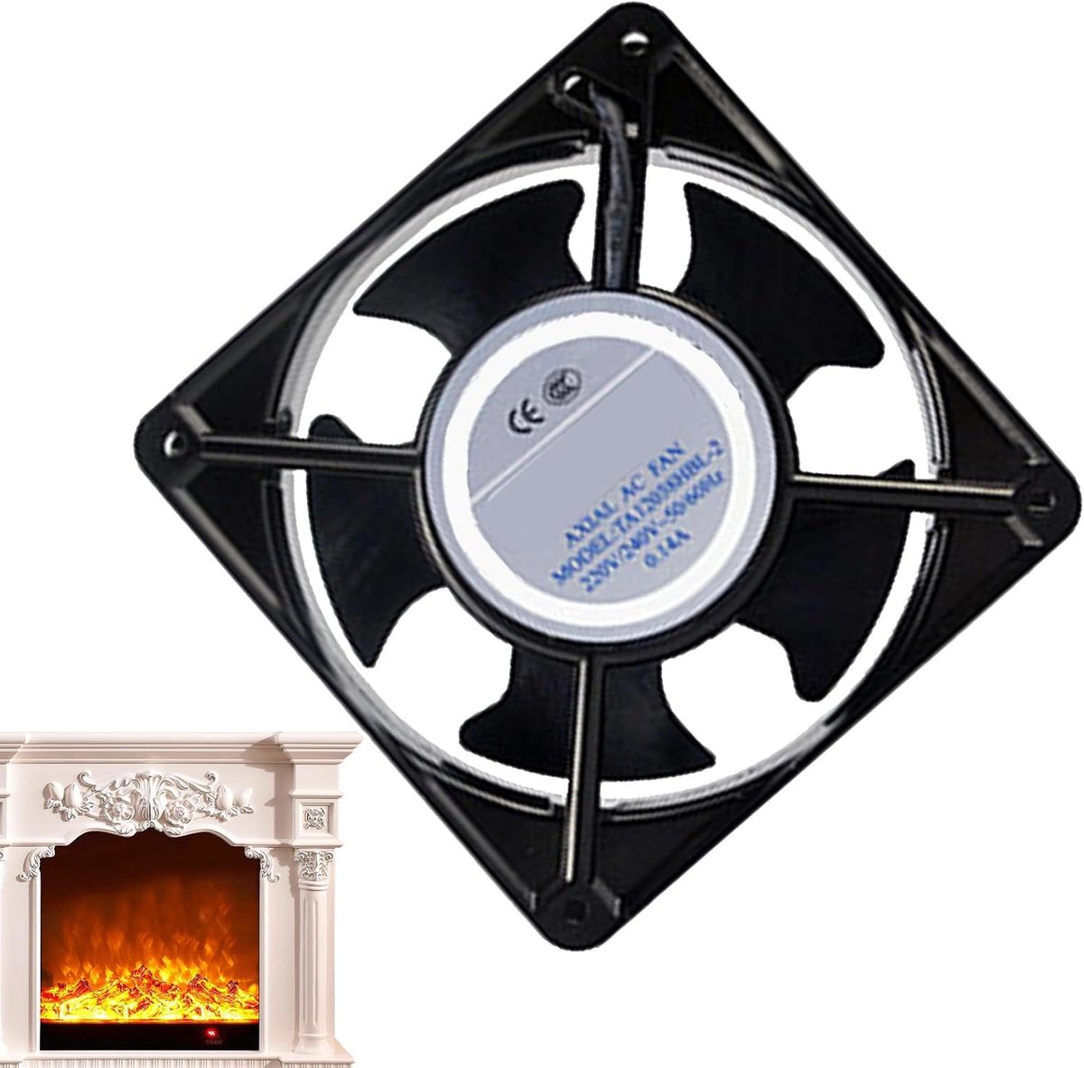 Houtkachel Ventilator - Warmtepomp Ventilator - Efficiënte Warmteverdeling - Zelfaandrijvend Thermisch - 12x12 cm
