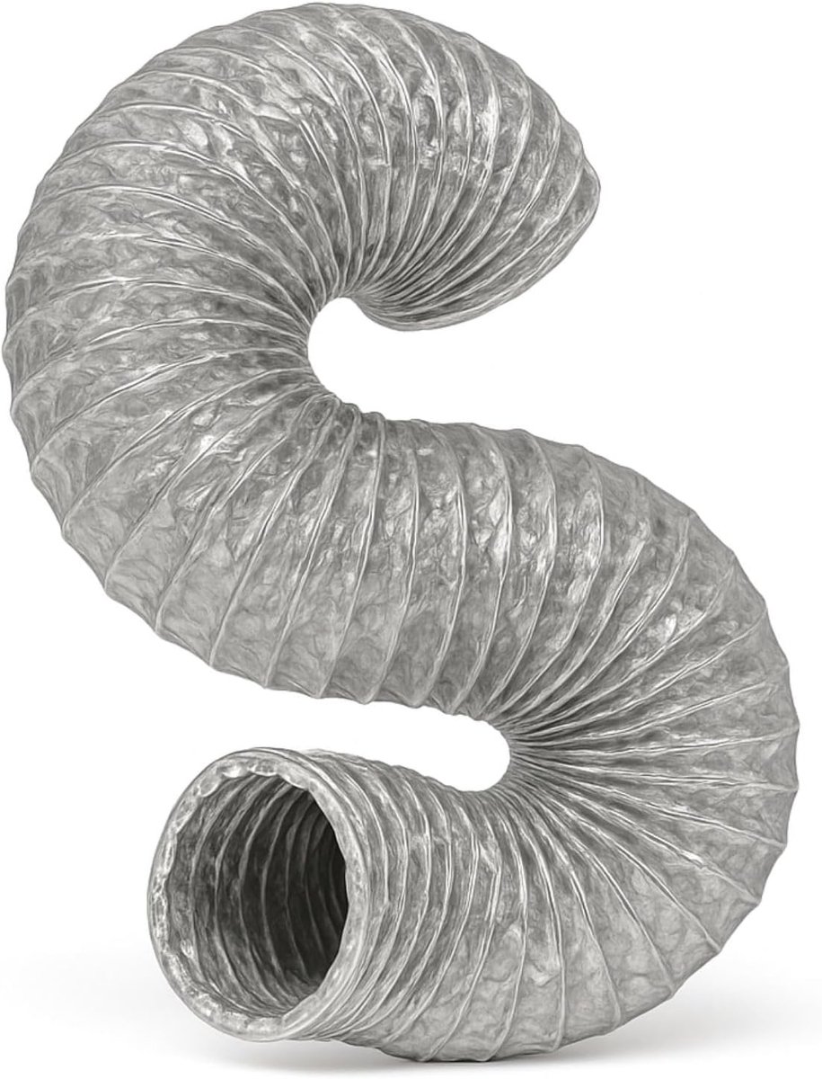 Afvoerslang - Flexibele buis - Ventilatie verbeteren - Universeel toepasbaar - 80 mm diameter