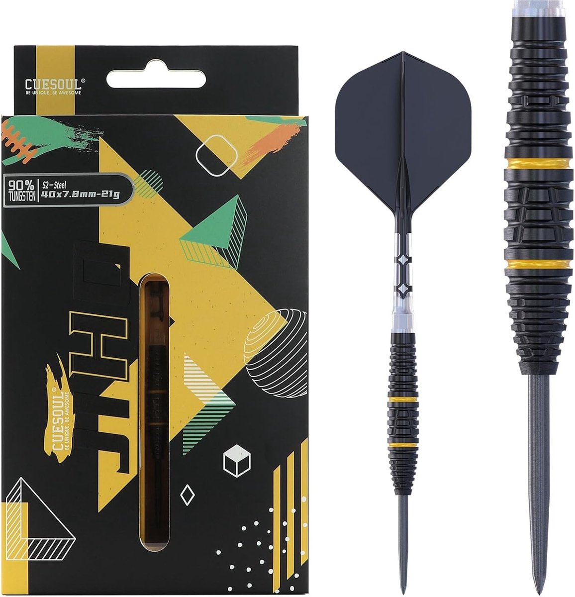 Stalen Dartpijlen - Wolfraam Darts - Precisie Werpen - 90% Wolfraam Vaten - 21-23 Gram - Titanium Grijs