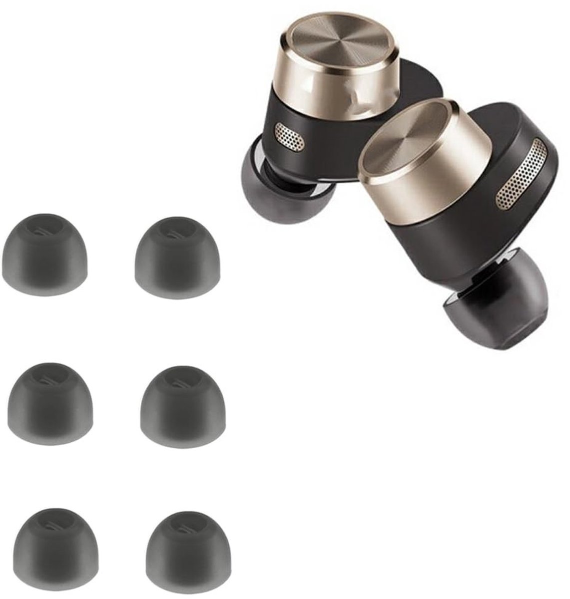 Allecto - Vervangende Oordopjes - Siliconen - Oorkussentjes - In-Ear - Koptelefoon - Set van 6 - Geschikt voor Bowers & Wilkins PI 7 / PI 5