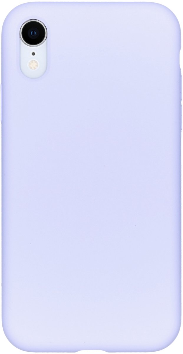 Accezz Hoesje - Geschikt voor Apple iPhone XR - Liquid Silicone Backcover - Paars