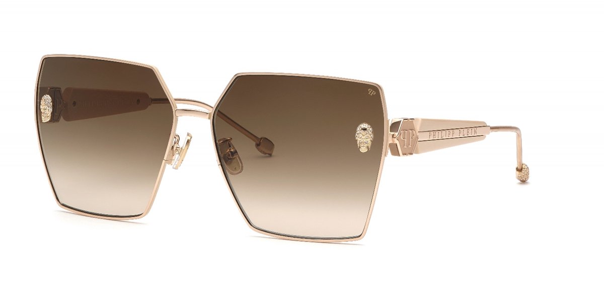 Philipp Plein SPP122S Oro rose' lucido c/parti beige 64/15/140 WOMAN Zonnebrillen