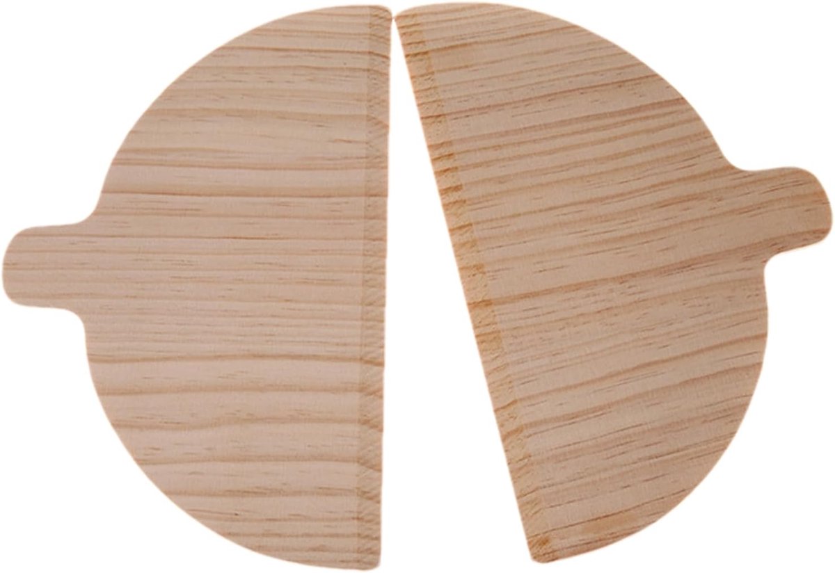 Pizzaschep Hout - Pizza Plank Spatel - Pizzaoven Accessoires - Halfrond Ontwerp - 28 x 17 cm