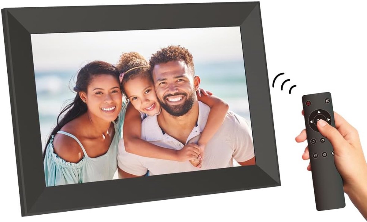 Digitale Fotolijst - Beeldscherm Weergave - Foto's Tonen - Hoge Resolutie Scherm - 10 Inch - Zwart