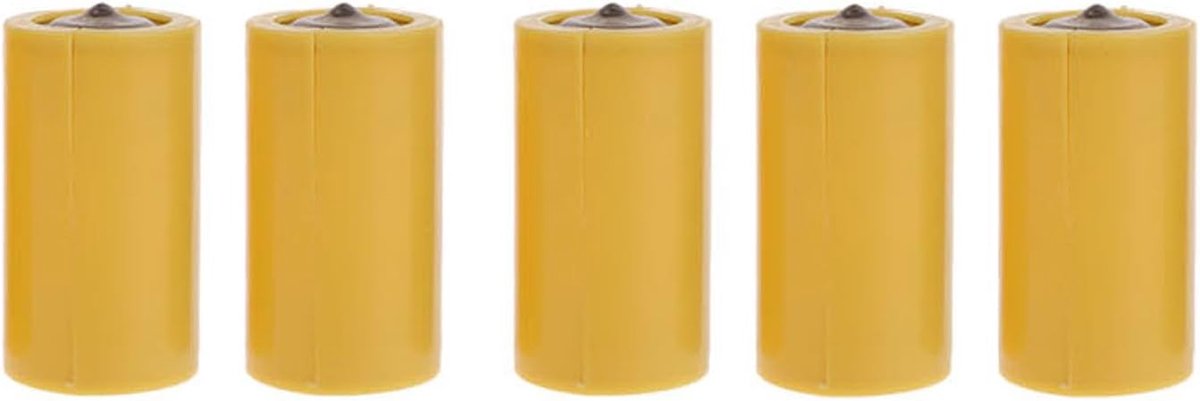 Batterij Placeholder Sets - Nep Batterijen - Stroom Adapter - Serie Gebruik - 48 x 25 mm - Geel