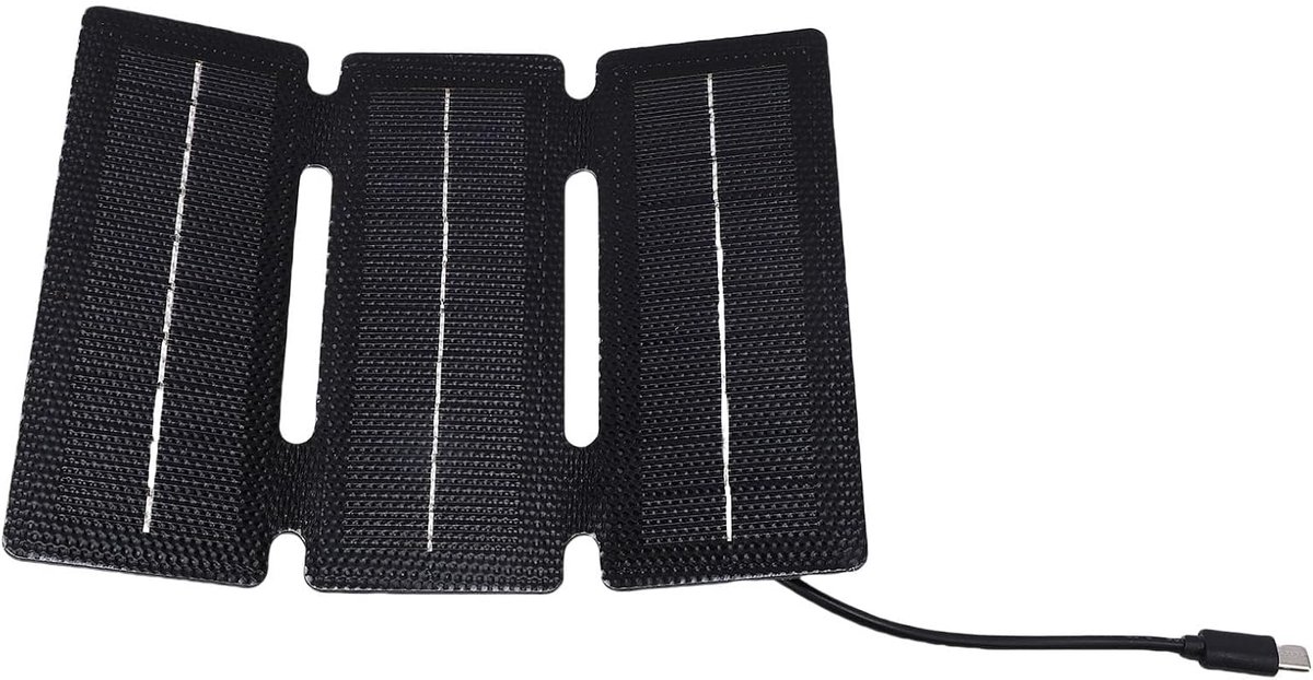 Draagbaar Zonnepaneel - Zonnelader Opvouwbaar - Outdoor Energie - Hoog Rendement 15W - 22 x 18 x 2 cm