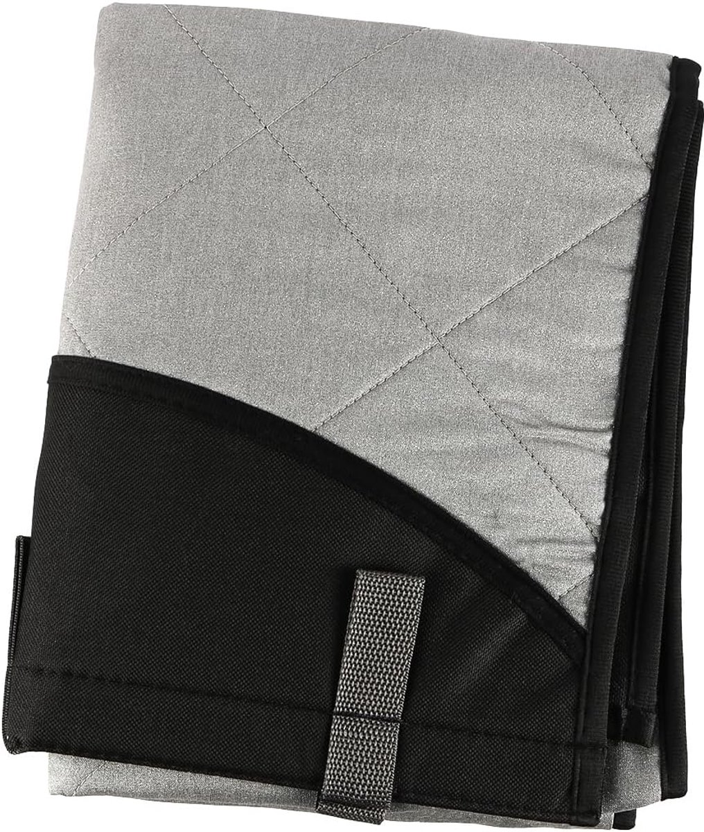 Stoom Persmat - Kleding Stomer - Efficiënt Kreukels Verwijderen - Hittebestendig Verticale Ophanging - 115 x 48 cm - Grijs Zwart