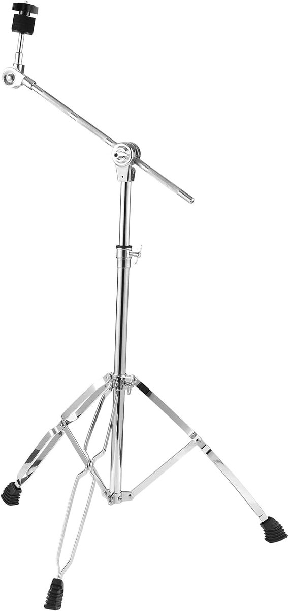Bekkenstandaard - Cimbaalsteun - Drumkit - Dubbele poten - Verstelbaar - Zwart