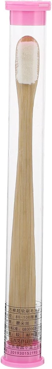 Reizen Tandenborstel - Houten Tandenborstel - Dagelijks Gebruik - Zachte Borstelharen - 18 cm Lengte - Natuurlijk Hout
