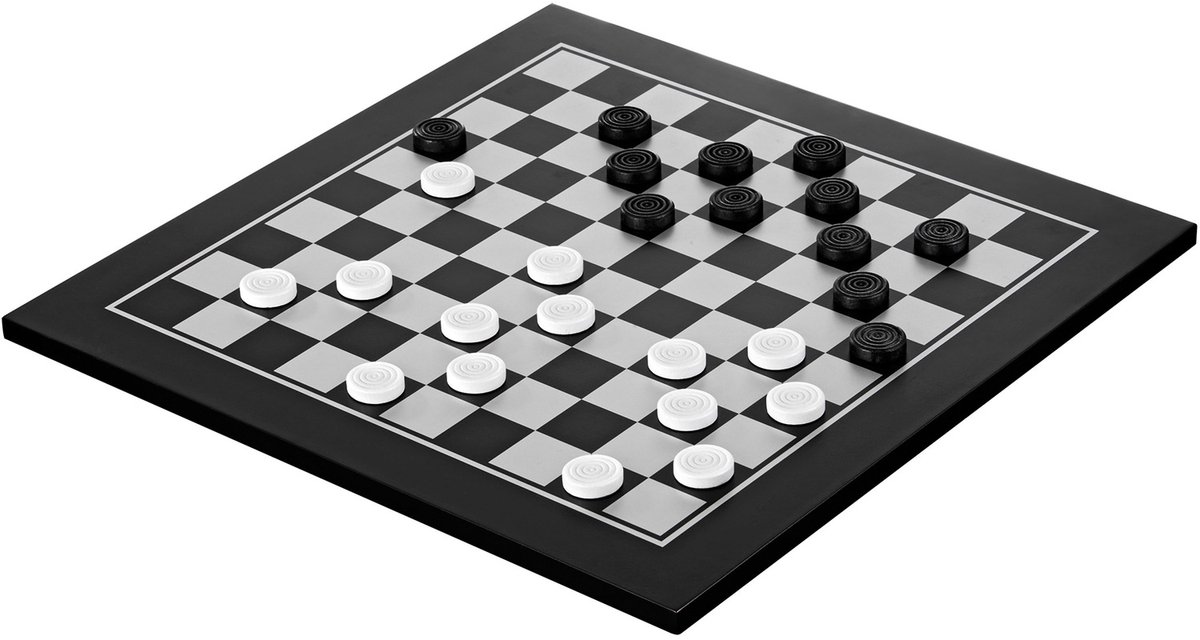 Philos houten schaak-dam set 40x40 cm
