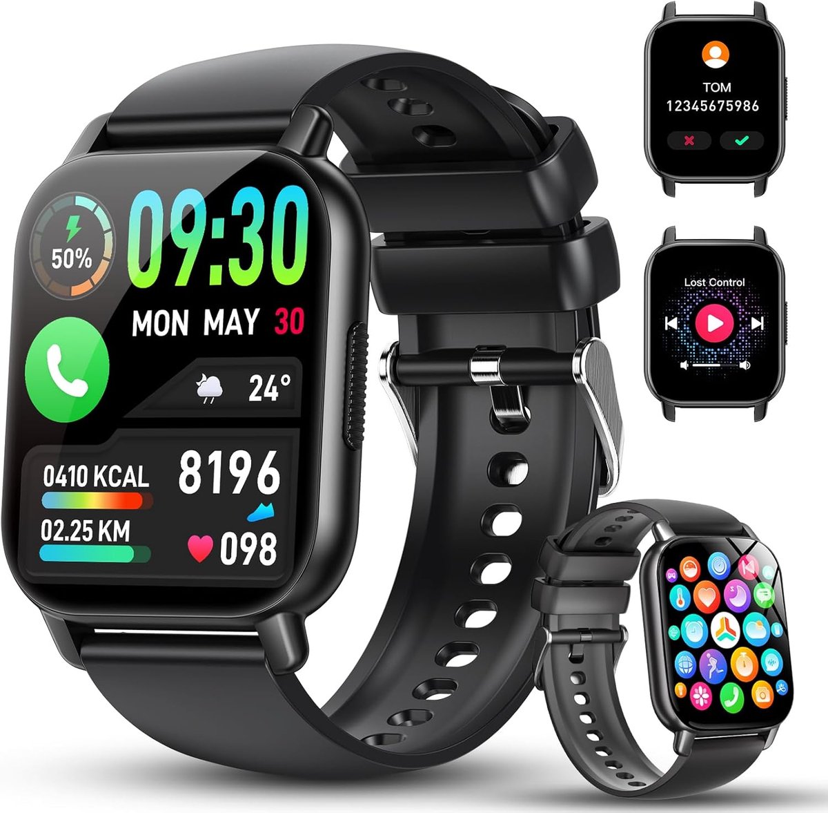 Smartwatch voor Heren en Dames met Gezondheidsmonitoring