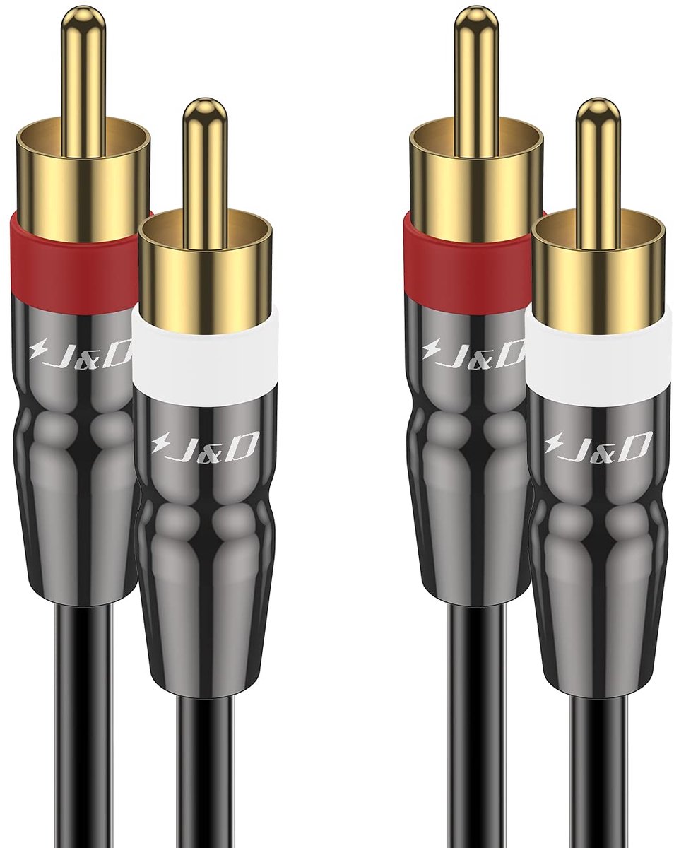 Stereo RCA Kabel 2RCA naar 2RCA Mannelijk - 7.6m - Hoogwaardige Audio Verbindingskabel