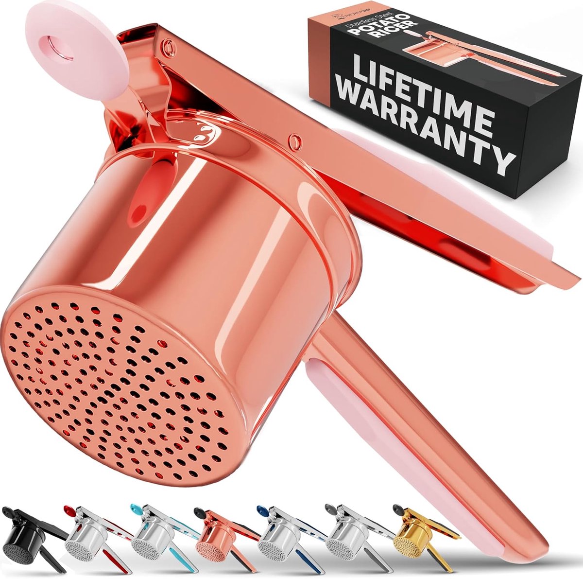 Grote RVS Aardappelpers en Stamper - Heavy Duty Keukengerei voor Perfecte Puree