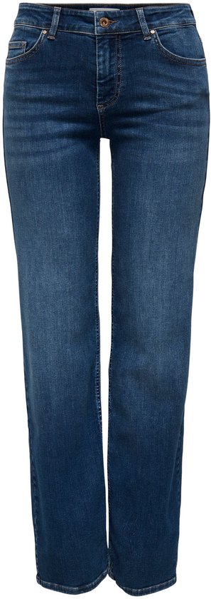 Only Jeans Onlblush Mid Straight Dnm Tai021 No 15344167 Denim Dark Blue taille femme - W30