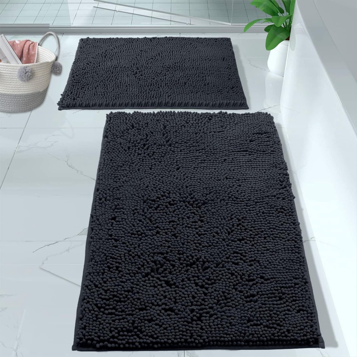 Extra Zachte en Super Absorberende Badmatset van Chenille Microvezel