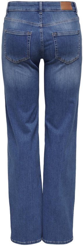 ONLY Tall Ella mid waist straight fit jeans in mid blue