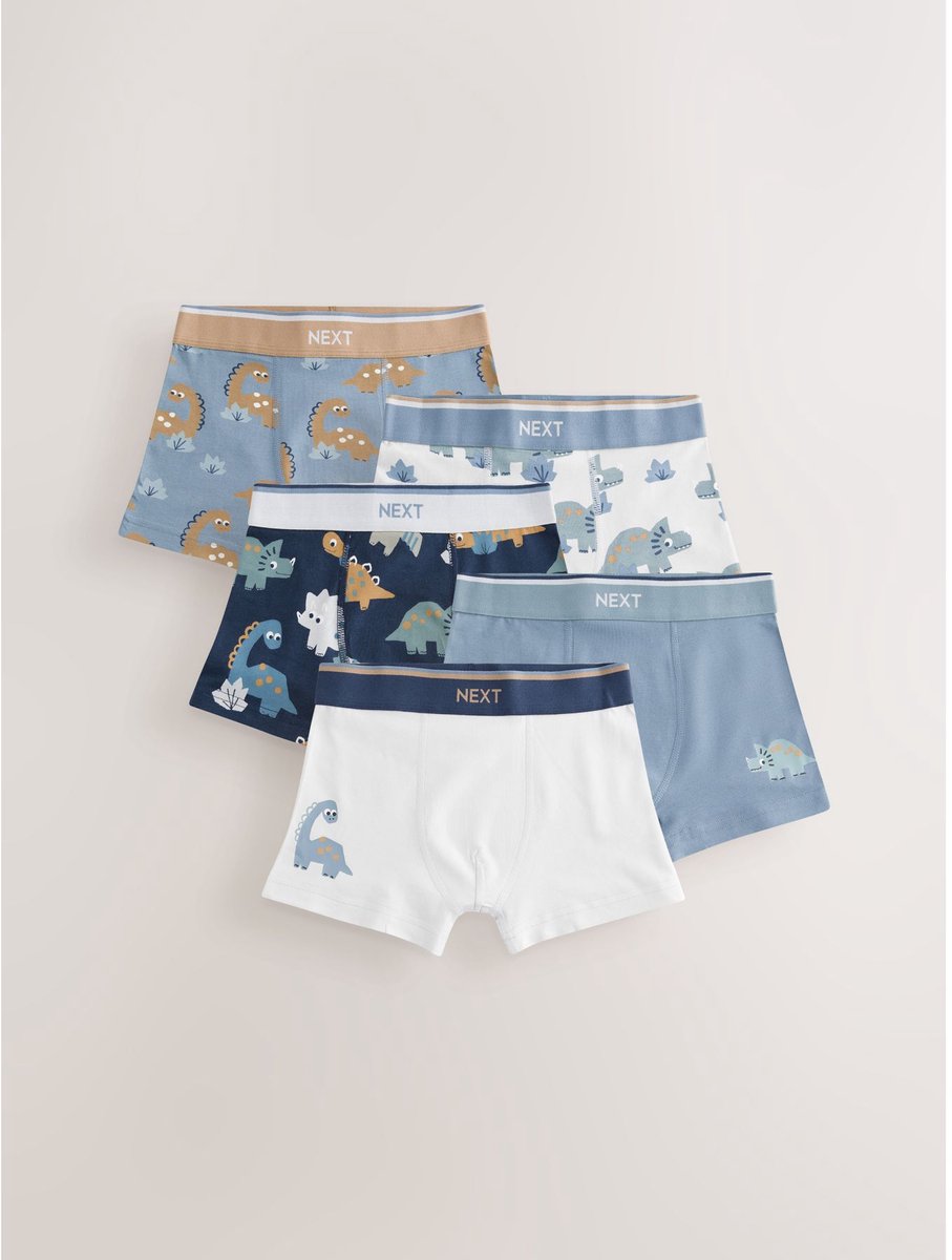 Next - Jongens - Set van 5 boxershorts - Blauw