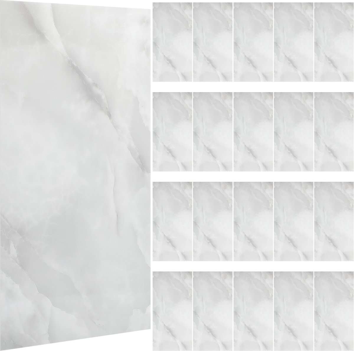 Verpakking van 40 Zelfklevende Achterwandtegels – 30x60 cm Zelfklevende Muurstickers – Dec