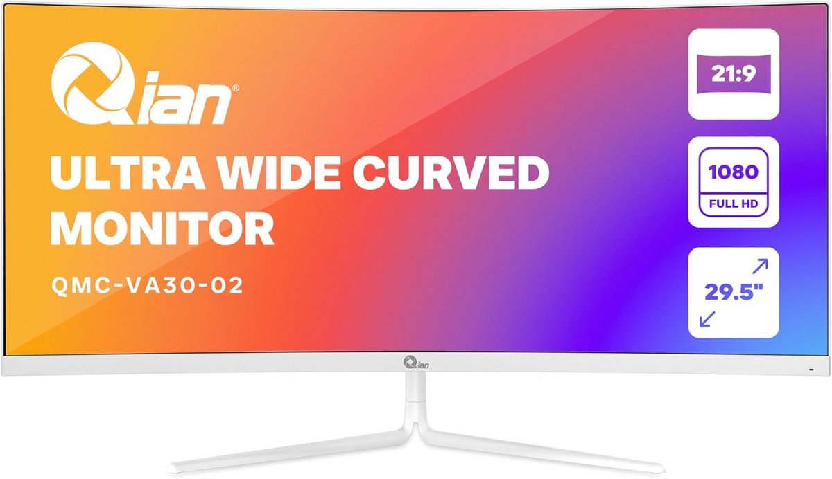 Gebogen Ultra-Wide Monitor 30 inch FHD 21:9 - 200Hz - VA Paneel - Adaptive Sync
