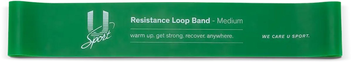 U-Sport Resistance Loop Band - Medium (Groen) - Weerstandsband - Fitness & Krachttraining - Spieropbouw & Stabiliteit