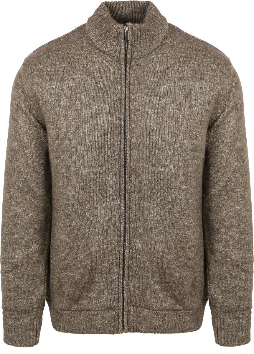 Steppin' Out Vest Melange Groen Bruin - Maat L - Heren - Vest met rits voor Mannen