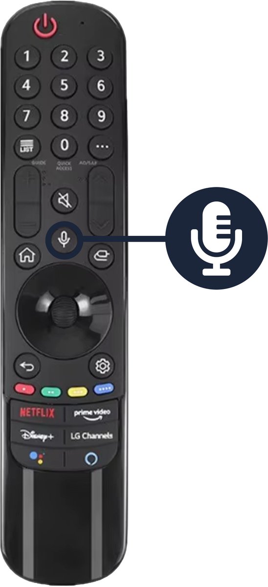 Bedienbaas Afstandsbediening geschikt voor LG AKB76036509 (Voice) - Geschikt voor OLED, QLED, NanoCell & 4K UHD Smart TV’s