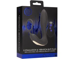 E-stim Vibrerende Butt Plug Cockring