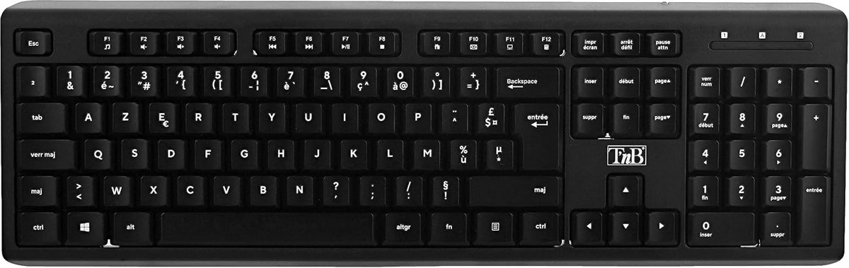 Draadloos Ultra Stil AZERTY Toetsenbord Zwart